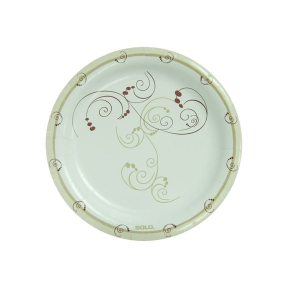 Dart Symphony Paper Dinnerware, Mediumweight Plate, 8 1/2", Tan, 500/Carton -SCCMP9J8001CT