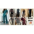thumbnail image 6 of UVN Womens Pajamas Sets Short Sleeve Tops and Long Pants 2 Piece Outfit Casual Loose Sleepwear Nightwear Soft Pjs Lounge Sets, 6 of 7