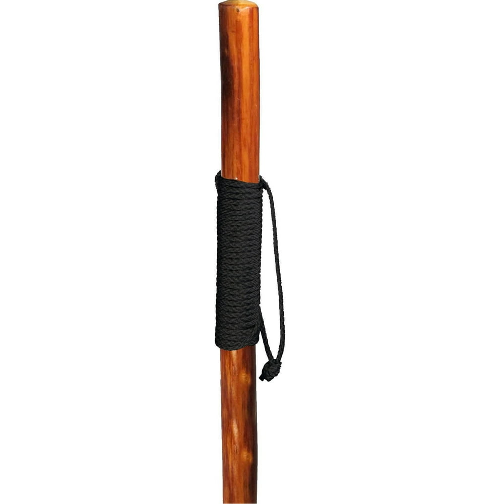 Walking Hiking Hike Stick Cane Staff 55" Pine Wood with Paracord
