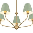 thumbnail image 5 of XAV-B9315-VG-GR Crystorama Lighting Xavier - 5 Light Chandelier-12.5 Inch Tall and 28 Inch Wide-Vibrant Gold/Green Finish, 5 of 6