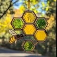 thumbnail image 5 of Honeycomb Bee Sun Catcher 2D Acrylic Window Hanging Ornament for Home,Garden Nursery Cute Bee Decor, Spring Summer Wall Art - Handmade Gift for Women, Mom, Grandma, Birthday Housewarming, 5 of 5
