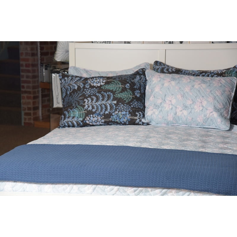 Lintex Linens Marquis 100% Cotton Blanket Full/Queen - Blue