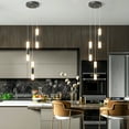 thumbnail image 2 of Modern Kitchen Island Pendant Light Mini Black Gold Pendant Lights Dimmable LED Light Fixture for Bedroom Dining Room Hallway （3-Light）, 2 of 8