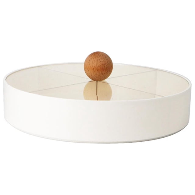 DOLITY Boîte à Bonbons Accessoire Multifonctionnelle à 4 Compartiments avec Boîte de Rangement à Couvercle Transparent pour une Seule Couche Blanche