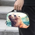thumbnail image 2 of Sea Lion USB Organizer Oxford Cloth Waterproof Charger Phone Case Hard Drive Bags USB Case Bag 5.9x9.44x3.14 in Digital Product Storage Organizer, 2 of 6