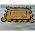 thumbnail image 6 of 2x3 Scalloped Jute Doormat Rug , Scallop Rag Rug Doormat with Black Outlines, 6 of 10