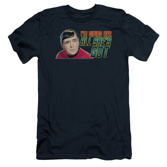Star Trek All Shes Got Adult 30/1 T-Shirt Navy