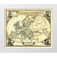 thumbnail image 3 of Vision Studio 4x14 White Modern Wood Framed Wall Art Titled - Nautical Map of Europe, 3 of 5
