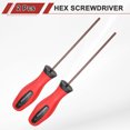 thumbnail image 3 of Uxcell 2pcs 2.5mm Metric Hex Screwdriver Magnetic Screwdrivers S2 Alloy Steel Red Brown, 3 of 7