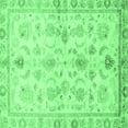 thumbnail image 1 of Ahgly Company Indoor Square Oriental Emerald Green Traditional Area Rugs, 5' Square, 1 of 4