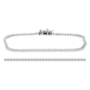 Vir Jewels 1 CTTW Diamond Tennis Bracelet 10K White Gold Round Prong Set 7 Inch