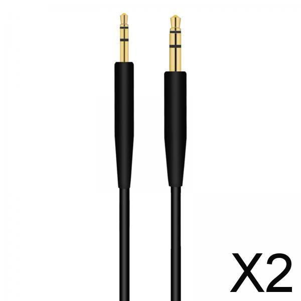 Cables de Repuesto para Auriculares de 2,5 Mm y 140 Cm para QC25 35 35II CUTICAT Color Negro Sin Micrófono 2 Piezas