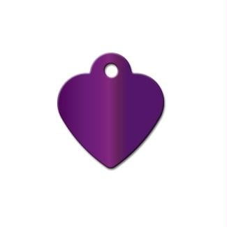 Petite Étiquette d'Identification de Cœur Standard - Violet