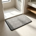 thumbnail image 1 of Bathroom Carpet Mat with Non-Slip Rubber Backing, Absorbent Machine Washable Floor Mat, 60 x 40 cm, Black/Blue/Yellow, 1 of 6