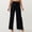 Black wide leg high waisted pants a1, variant on Cagogo Women Wide Leg High Waisted Pleated Casual Loose Long Pants Trousers Travel Summer Flowy Beach Lounge Palazzo Fashion Clothes, Black 2XL
