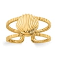 thumbnail image 1 of 14K Yellow Gold Sea Shell Toe Ring, 1 of 3