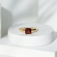 thumbnail image 4 of Rosec Jewels Natural Garnet Solitaire Engagement Ring (8 mm Asscher Cut) - January Birthstone Ring - AAA Grade - with Jewelry Box, 10K Yellow Gold, US 12.00, 4 of 8