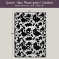 thumbnail image 4 of Lavish Home 60” x 80” Queen Size Waterproof Blanket for Bed, Couch, or Car (Cow Print), 4 of 10