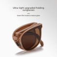 thumbnail image 1 of Gafas de sol plegables para mujer, polarizadas, con película verde interior, protección solar, banda de luz antirreflejos, almohadilla para la nariz Gafas de sol plegables, 1 of 3