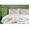 thumbnail image 4 of Ambesonne Floral Duvet Cover Set, Shabby Nature Botanical, 2-Calking, Almond Green Salmon, 4 of 7