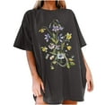 thumbnail image 6 of Drses Wildflowers Shirt for Women Oversized Floral Loose T Shirts Graphic Tees Flower Plant Shirts Womens Tops, 6 of 7