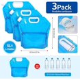 thumbnail image 2 of 3pc Collapsible Water Canisters, 5L Collapsible Water Bag, Water Canister Portable Water Bladder, Collapsible Water Tank for Camping Hiking Picnic, BB, 2 of 5