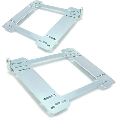 

ECOTRIC Steel Seat Mount Bracket Compatible with 1992-1999 BMW E36 Coupe Racing Seat Mount Rail (Silver)