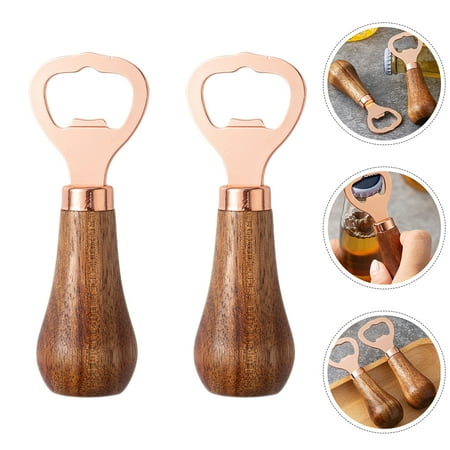 FRCOLOR 2-Pack Manual Beer and Soda Bottle Opener for Kitchen Bar Home Beverage Tool and Easy to Use