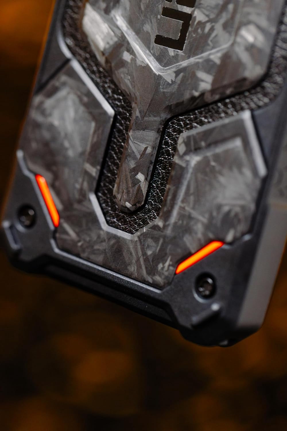 UAG [Limited Edition] iPhone 15 Pro Max Case 6.7" Monarch Pro Forged Carbon Fiber Orange Accent, Built-in Magnet Compatible with MagSafe Rugged Protective Cover