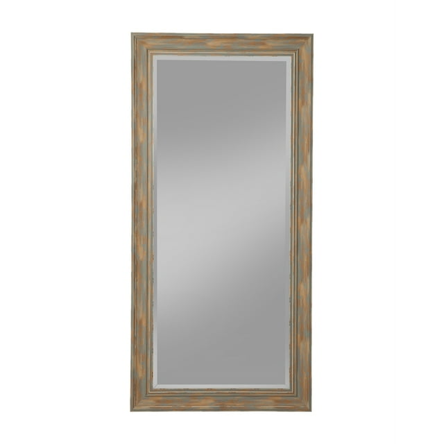 Martin Svensson Home Antique Turquoise Green Farmhouse Full Length Leaner Mirror