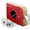 1 Red A30 Printer+1 Roll White Sticker Label, variant on Phomemo A30 Half-Inch Ribbon Label Maker, Thermal Transfer Bluetooth Portable Mini Label Printer, Rechargeable Sticker Printer for Gift & Clothing Tags