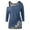 Blue, variant on Women's Lace Gothic Tops 2 in 1 Long Sleeve One Shoulder Tops for Women Knit Twist Top Crewneck Sweater