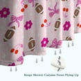 thumbnail image 6 of Pink Football and Flowers Pattern Shower Curtain 72"x84" ,Bathroom Decorative Shower Curtains Set with 12 Hooks,Modern Waterproof Washable Shower Curtain, 6 of 6