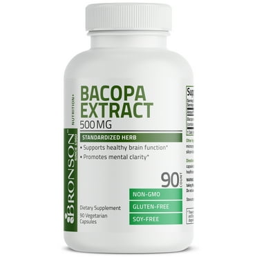 Bronson Bacopa Monnieri Extract 500 mg - Non GMO, Gluten Free, Soy Free, 90 Vegetarian Capsules