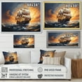 thumbnail image 4 of Designart "Legacy of the Caribbean Pirate Ship III" People Framed Wall Art - Modern Orange Pirate Entryway Framed Wall Art, 4 of 6