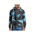 thumbnail image 5 of Unisex Electric Blue Hoodie - Stretch Pullover Sweatshirt with Drawstring, Suitable for All Seasons, Regular Style for Men and Women, Machine Washable, Party Casual Wear, 5 of 5