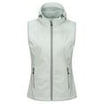thumbnail image 6 of Little Donkey Andy Women's Lightweight Softshell Vest, Hooded Windproof Sleeveless Jacket for Golf Travel Hiking Running White L, 6 of 7