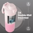 thumbnail image 4 of TAL 28oz Stainless Steel Ranger Push Lock Lid Water Bottle, Pink Shimmer, 4 of 9