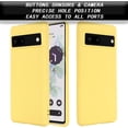 thumbnail image 5 of Designed for Google Pixel 7 2022 Case,Slim Liquid Silicone Rubber Shockproof Phone Cover with Wrist Strap Soft Anti-Scratch Microfiber Lining Protection Case for Google Pixel 7 (Yellow), 5 of 15