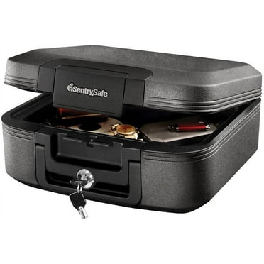 SentrySafe CHW20221 Fireproof Box and Waterproof Box with Key Lock 0.28 Cubic Feet,Charcoal Gray