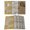 Black Gold, variant on Beige Yellow Textured Placemats Set of 6, Vintage Art Farmhouse Striped Placemats for Dining Table, Place Mats for Kitchen Tabletop, Waterproof Wipeable Dining Table Mats Set