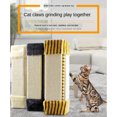 thumbnail image 5 of Cat Scratching Hanging Scratcher Mounted /Wall Corner Foldable Pet Sisal Scratcher - Yellow, 5 of 9