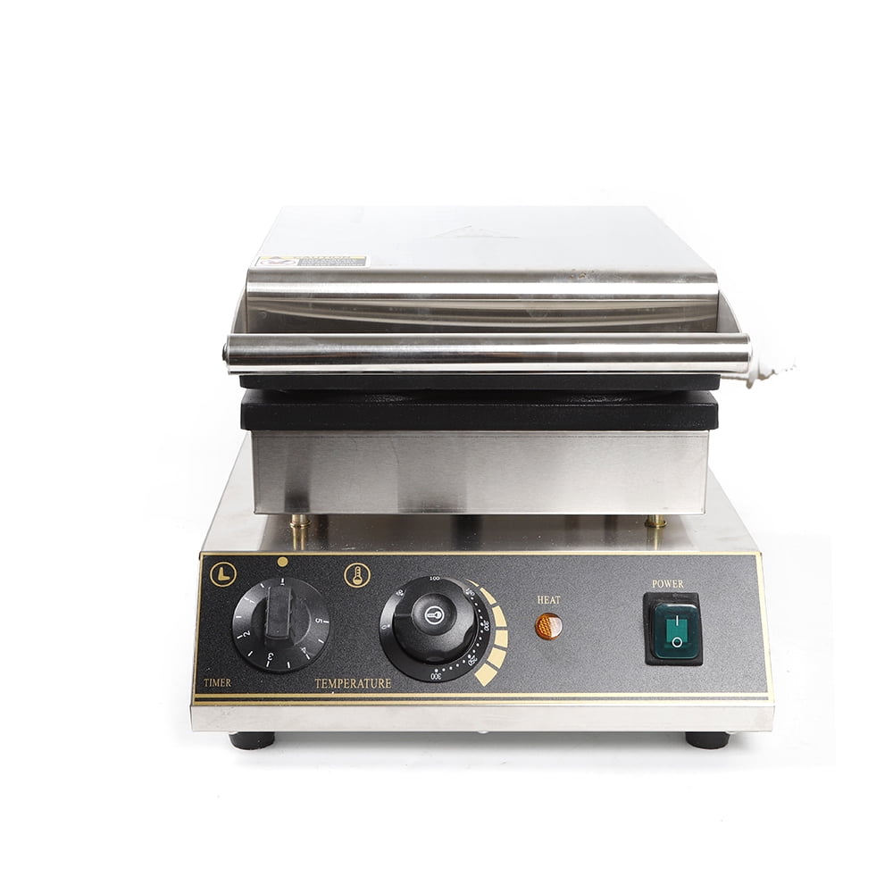 Vintoro 1750W 110V Commercial Electric Waffle Maker, Stainless Steel Non-stick Waffle Machine, 50-300℃