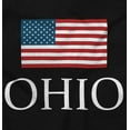 thumbnail image 2 of Ohio Pride American Flag OH USA Plus Size Crewneck Graphic Tee Shirt Brisco Brands 2X, 2 of 5
