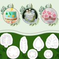 thumbnail image 2 of Set of 7 cookie cutters in the shape of a leaf and tropical flower for sugar paste, candies, cake decoration, 2 of 5