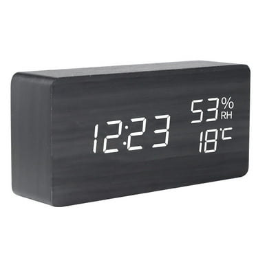 Clock Wood Humidity Temperature Clock Simple and Elegant
