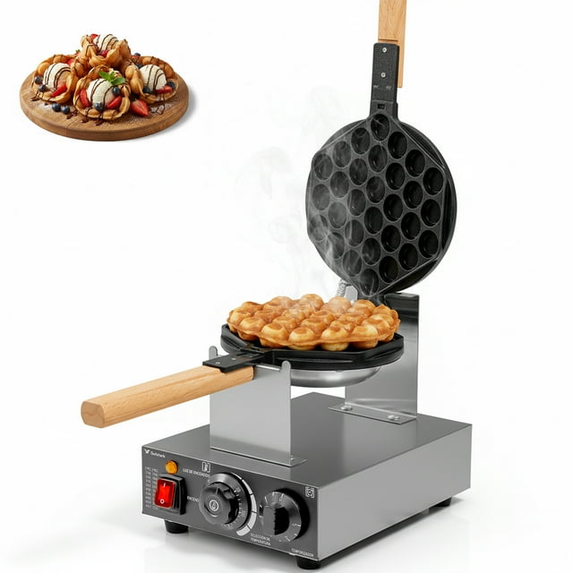Maquina Electrica Gutstark Giratoria Waffles Bubble Gofres Burbuja