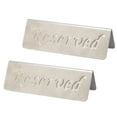 thumbnail image 3 of Letreros de mesa reservados de doble cara, letrero de mesa reservado de acero inoxidable de metal de 2 piezas Letrero reservado multifuncional, 3 of 8