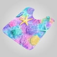 thumbnail image 2 of RMDQTR 2PCs Bathroom Rugs Set Plush Toilet Base Mat 16" × 24" Bath Mat and 20" × 24" U Shape Soft Rugs Non Slip Absorbent Magical Seashell Wonderland, 2 of 8