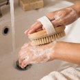 thumbnail image 5 of Cepillo Corporal de cerdas naturales de madera para masaje y exfoliación de piel, Cepillo para baño y cuidado de la piel, Ducha, Cepillo de baño exfoliante para piel seca y mojada. (1, 5 of 5